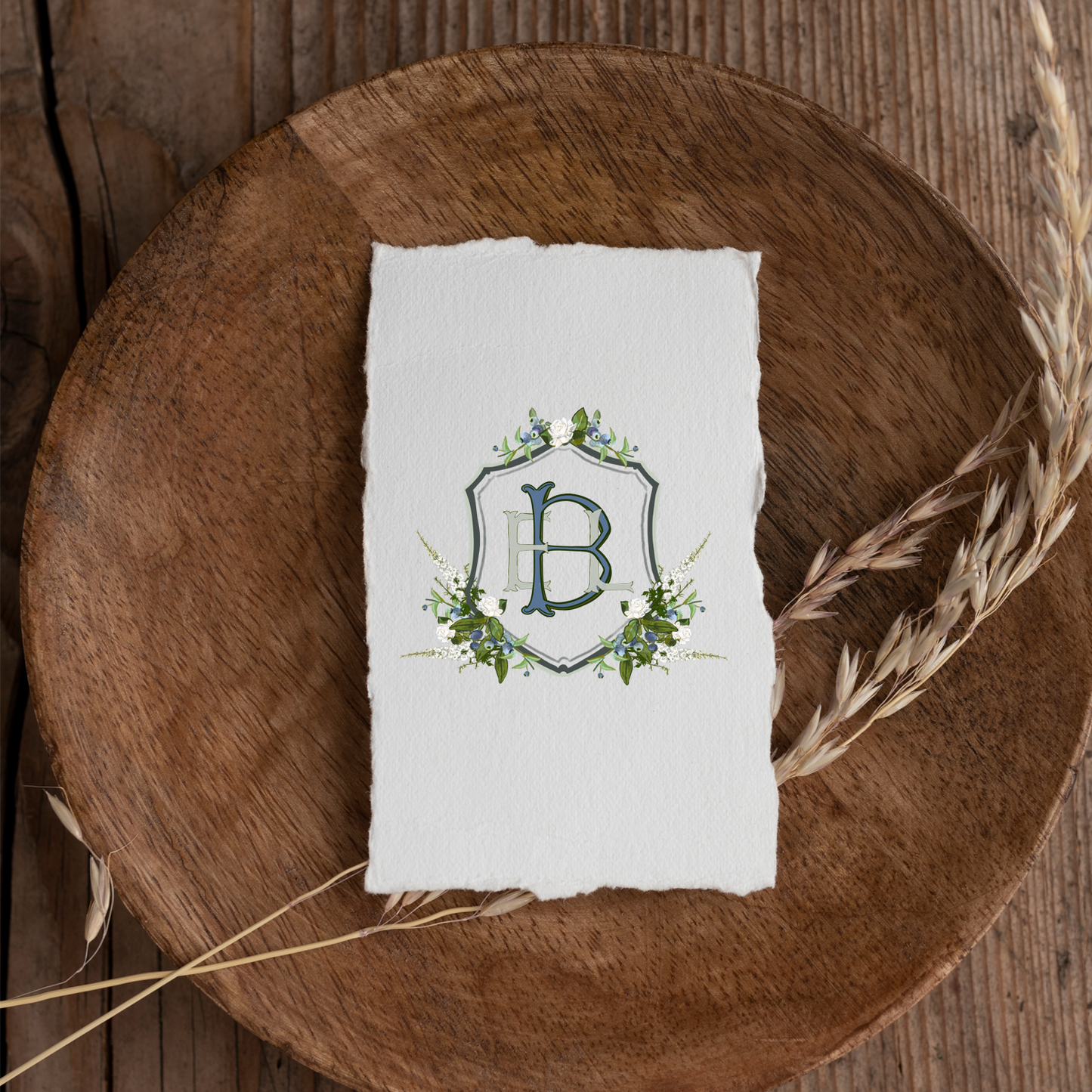 The Luna - Custom Wedding Crest - Custom Crest with Personalized Lettering
