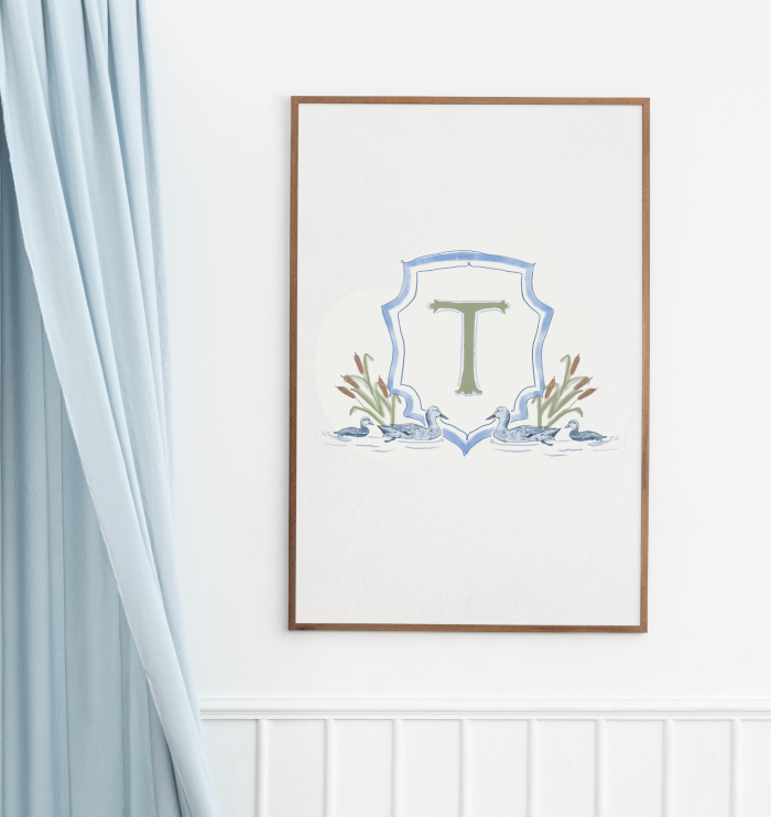 The Tate - Custom Nursery Crest - Custom Crest with Personalized Lettering