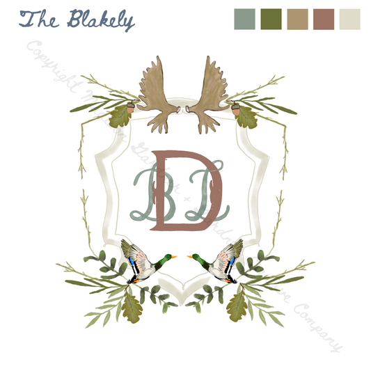 The Blakely - Custom Wedding Crest - Custom Crest with Personalized Lettering
