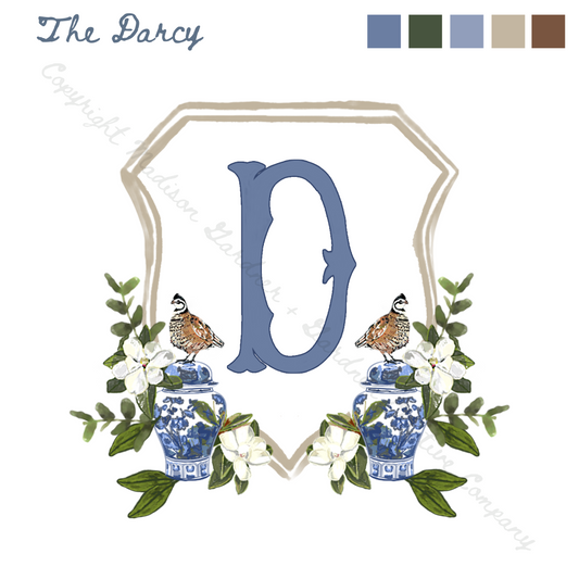 The Darcy - Custom Crest - Custom Crest with Personalized Lettering
