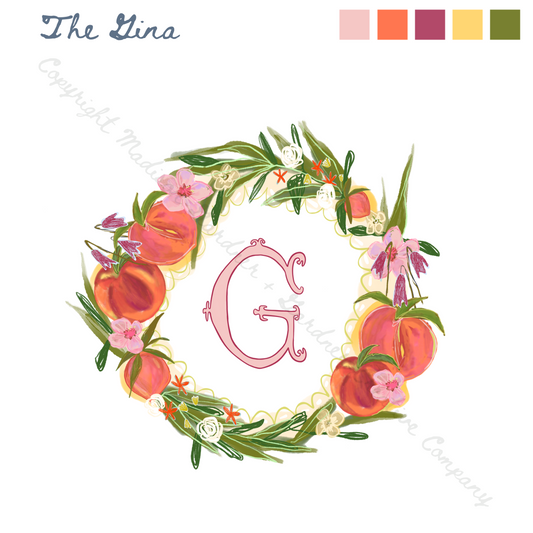 The Gina- Custom Nursery Crest - Custom Crest with Personalized Lettering