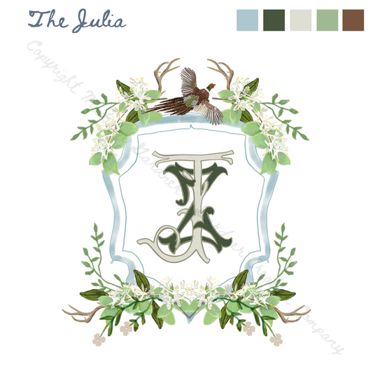 The Julia - Custom Crest - Custom Crest with Personalized Lettering