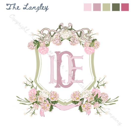 The Langley - Custom Crest - Custom Crest with Personalized Lettering