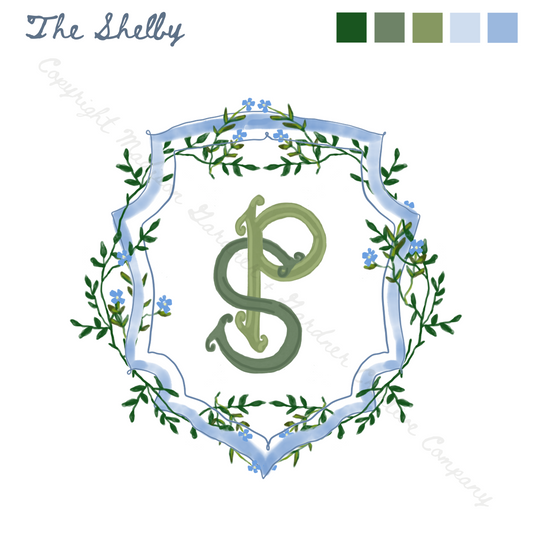 The Shelby - Custom Wedding Crest - Custom Crest with Personalized Lettering