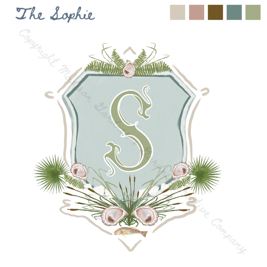 The Sophie - Custom Wedding Crest - Custom Crest with Personalized Lettering