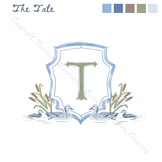 The Tate - Custom Nursery Crest - Custom Crest with Personalized Lettering